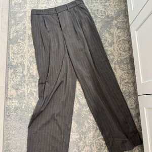 Target Women's Charcoal Pinstriped Straight Leg Pants